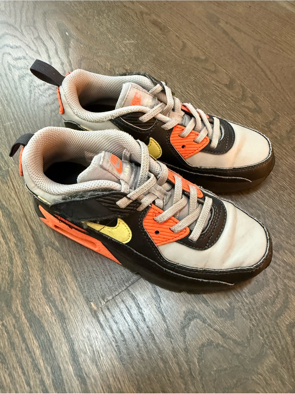 Nike Kids Sneakers in Black, Orange & Yellow